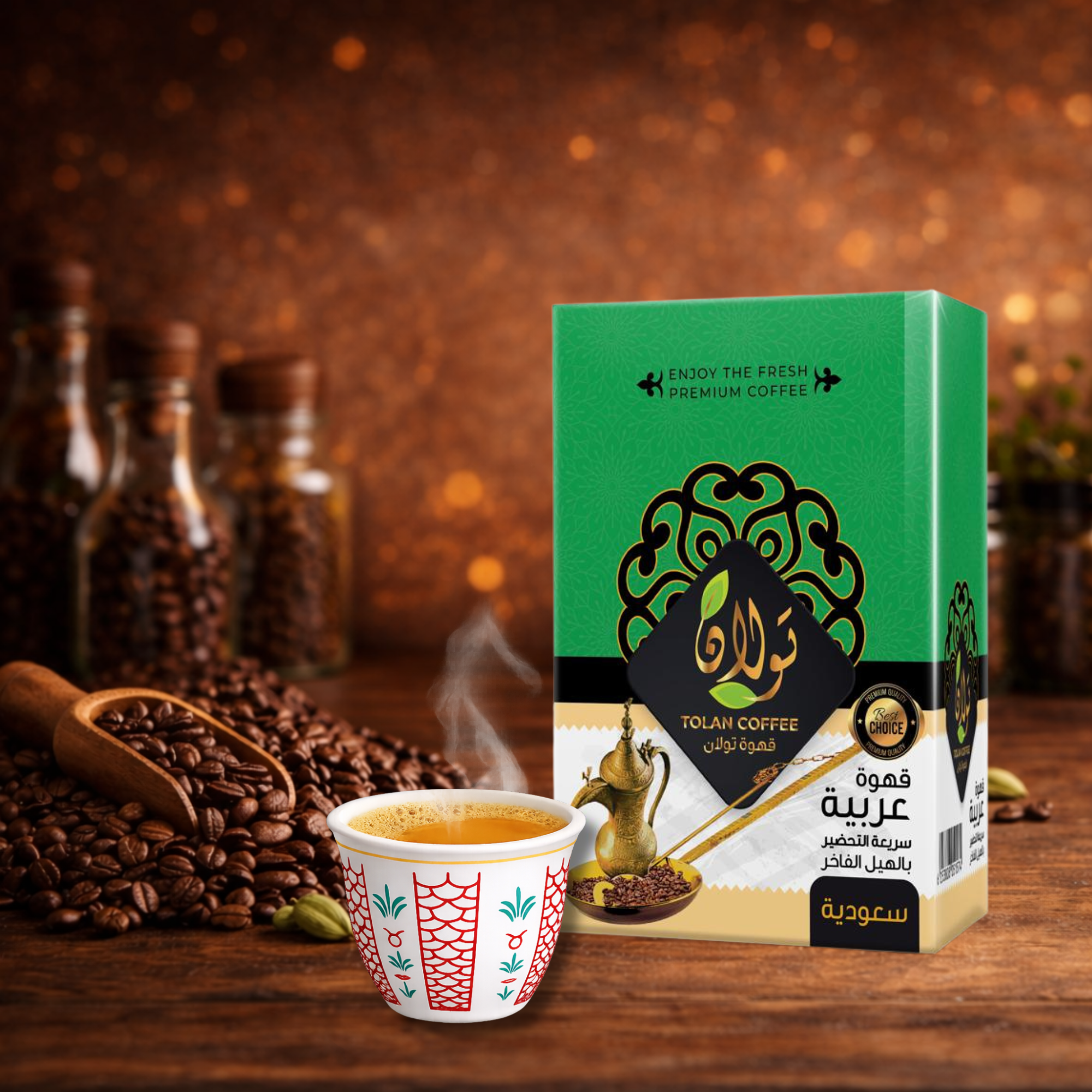 Tolan instant Saudi coffee